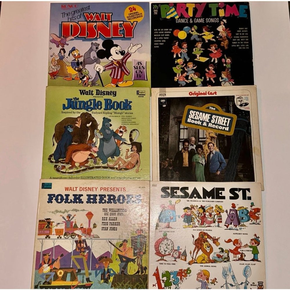 6 VINTAGED ASSORTED VINYLS